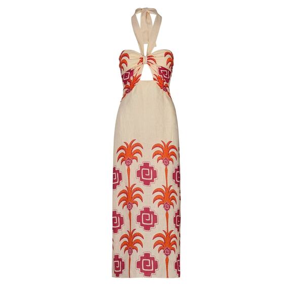 Johanna Ortiz Dresses & Skirts - Johanna Ortiz Tropical Ecru Orange Pink Water Adventure Dress Size 0